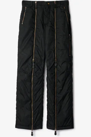 Burberry Nylon-Cargohose mit Paisley-Muster und Reißverschlussdetail, Size: 50