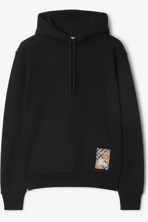 Burberry Baumwoll-Kapuzenpullover mit Check-Label