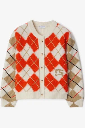 Burberry Wollcardigan im Argyle-Design, Size: 8Y