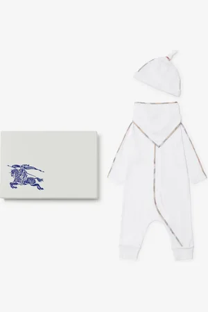 Burberry Dreiteiliges Baby-Geschenkset aus Stretchbaumwolle, Size: 9M