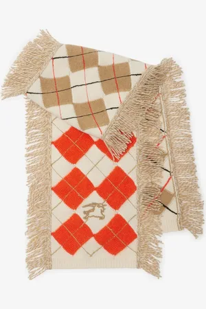Burberry Woll-Mohair-Schal im Argyle-Design, Size: OS