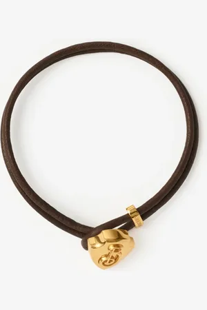 Burberry Lederarmband „B Shield", Size: XS