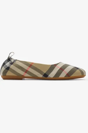 Burberry Nylonmisch-Ballerinas in Check, Size: 29