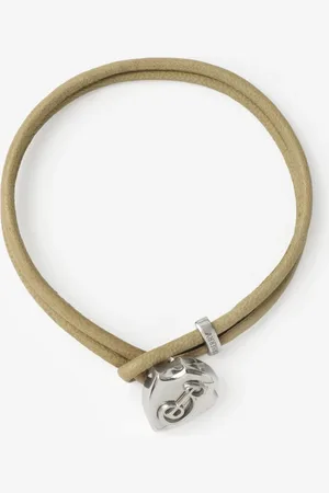 Burberry Lederarmband „B Shield", Size: XS