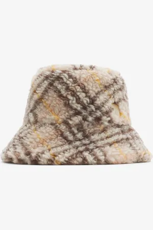 Burberry Fischerhut aus Fleece in Check