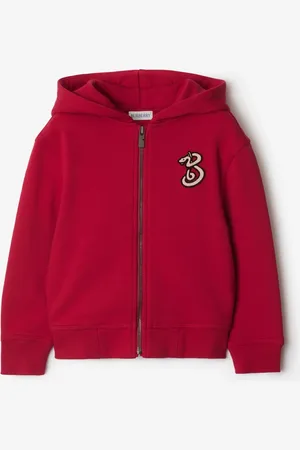 Burberry Baumwoll-Kapuzenjacke mit B-Schlangenmotiv, Size: 8Y