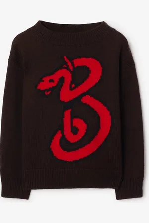 Burberry Wollpullover mit B-Schlangenmotiv, Size: 12Y