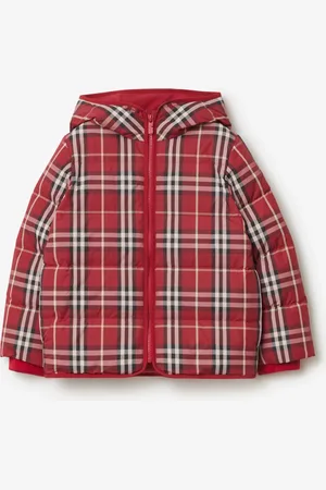 Burberry Wattierte Nylonjacke in Check, Size: 8Y