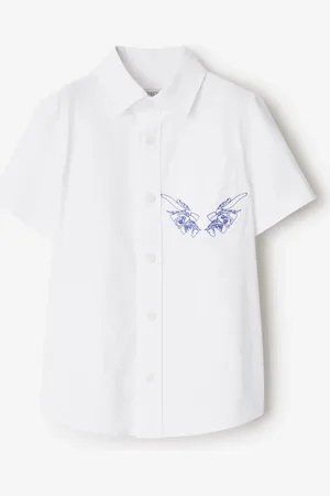 Burberry Stretchbaumwollhemd mit EKD-Motiv, Size: 8Y