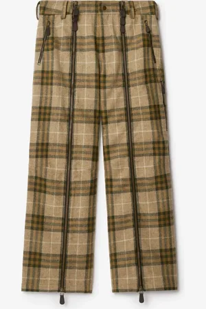 Burberry Wollhose in Check mit Reißverschluss, Size: 50