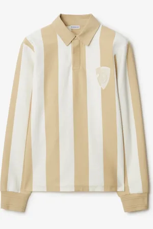 Burberry Langärmeliges Baumwoll-Poloshirt mit Streifen
