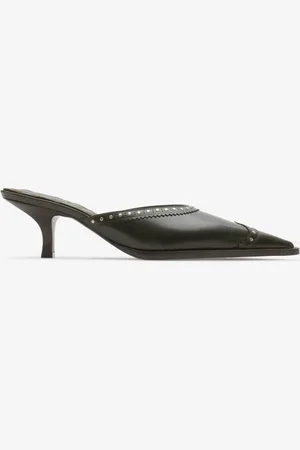 Burberry Mules „Bird" aus Leder mit Nieten, Size: 37.5