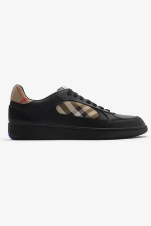 Burberry Sneaker „Terrace" aus Leder mit Check, Size: 40.5