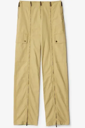 Burberry Baumwoll-Leinen-Hose mit Reißverschluss, Size: 12