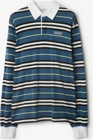 Burberry Langärmeliges Baumwoll-Poloshirt mit Streifen