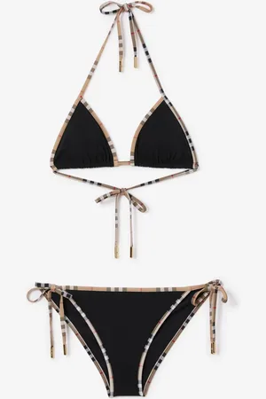 Burberry Bikini mit Check-Besatz