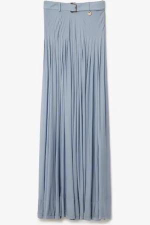 Burberry Maxi-Faltenrock aus Kreppjersey, Size: 08