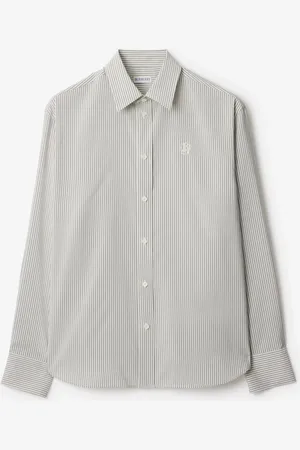 Burberry Gestreiftes Seidenhemd, Size: L