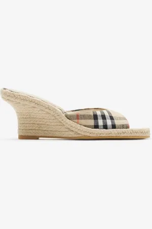 Burberry Espadrille-Mules „Mews" in Check, Size: 39