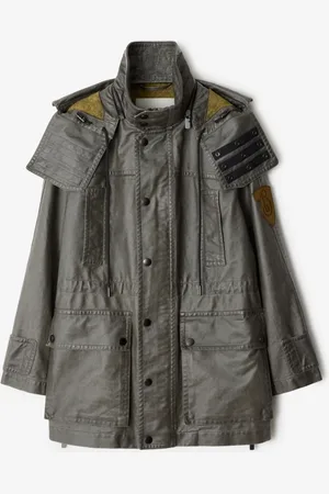 Burberry Kapuzenparka aus gebleichter Baumwolle