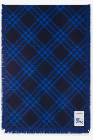 Burberry Breiterer Schal aus Wolle und Seide mit Karomuster