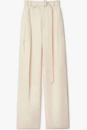 Burberry Hose aus Gabardine mit Gürtel, Size: 08