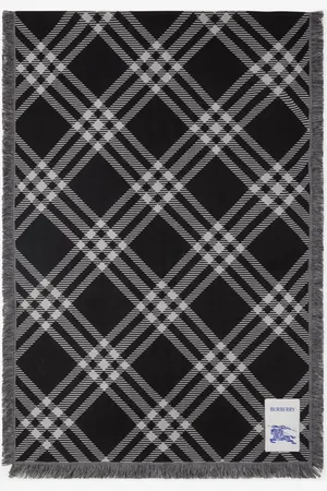Burberry Breiterer Schal aus Wolle und Seide mit Karomuster