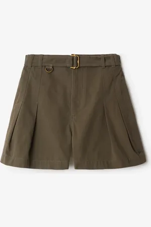 Burberry Gabardine-Shorts mit Gürtel, Size: 10
