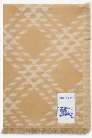 Burberry Breiterer Schal aus Wolle und Seide mit Karomuster