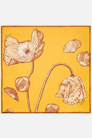 Burberry Seidenschal mit Mohnblumen-Motiv