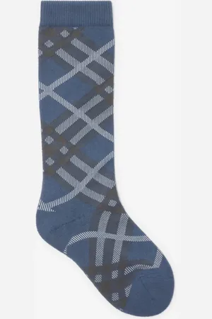 Burberry Baumwollmisch-Socken in Check, Size: XL