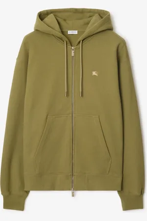 Burberry Baumwoll-Kapuzenjacke mit EKD-Motiv im Kreuzstich, Size: XL