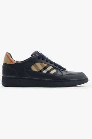 Burberry Sneaker „Terrace" aus Leder mit Check, Size: 39