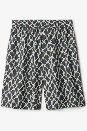 Burberry Seidenshorts mit Knotenmuster, Size: XXL