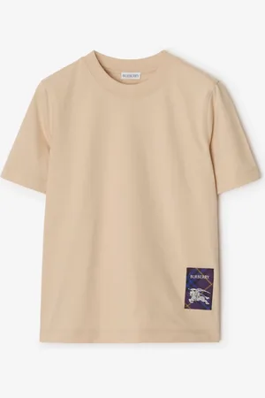Burberry Baumwoll-T-Shirt mit Check-Label, Size: XL