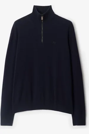 Burberry Kaschmirmischpullover mit halblangem Reißverschluss