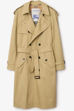 Burberry Mittellanger Trenchcoat aus Gabardine, Size: 52