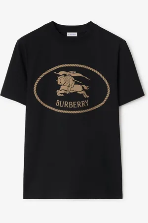 Burberry Baumwoll-T-Shirt mit Knight Stamp, Size: XL
