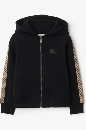 Burberry Baumwoll-Kapuzenjacke mit Check-Besatz, Size: 3Y