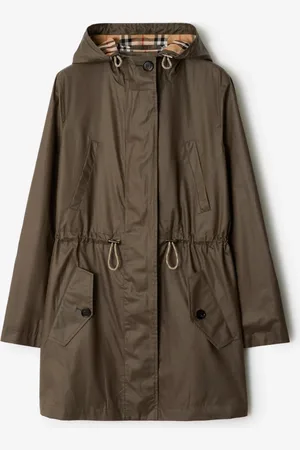 Burberry Parka aus beschichteter Gabardine, Size: 10