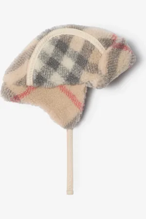 Burberry Fleece-Ohrenklappenmütze in Check, Size: 1M-3M