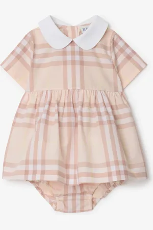 Burberry Kleid und Höschen aus Baumwollpopelin in Check, Size: 3M