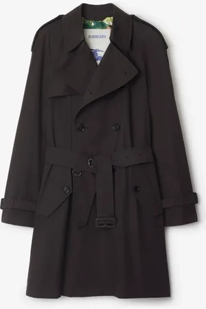 Burberry Mittellanger Gabardine-Trenchcoat mit Highgrove-Motiv, Size: 50