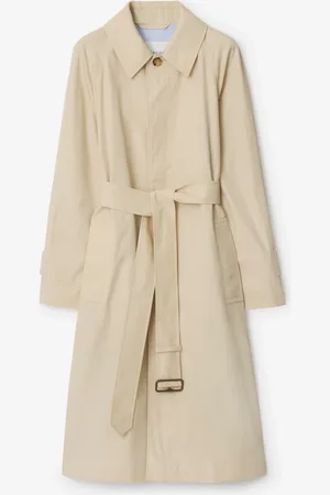 Burberry Langer Gabardine-Car Coat mit Highgrove-Motiv, Size: 02