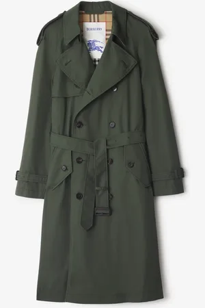 Burberry Mittellanger Trenchcoat aus Gabardine, Size: 52