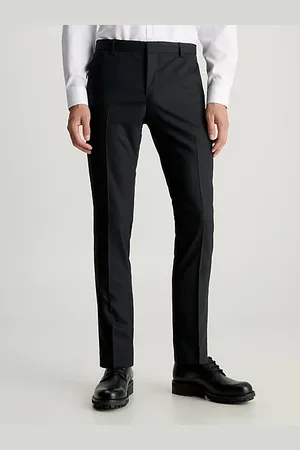 Calvin Klein Schmale Anzughose aus Stretch-Wolle