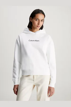 Calvin Klein Logo-Hoodie aus Baumwoll-Frottee