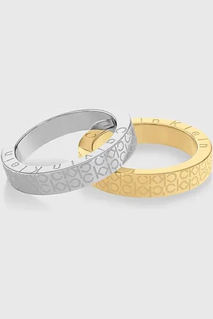Calvin Klein Minimalistisches Monogramm-Ring-Set