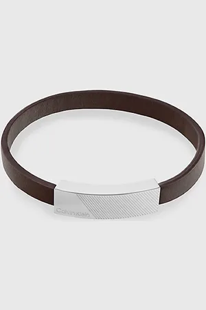 Calvin Klein Lederarmband mit Logo-Plakette