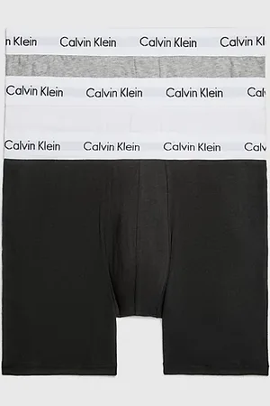 Calvin Klein 3 Pack Boxer Briefs - Cotton Stretch - - - Men - S